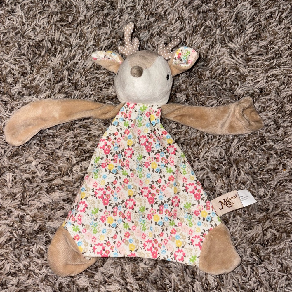 Maison Chic Farrah the Fawn Deer Lovey Paci Holder Blankie.